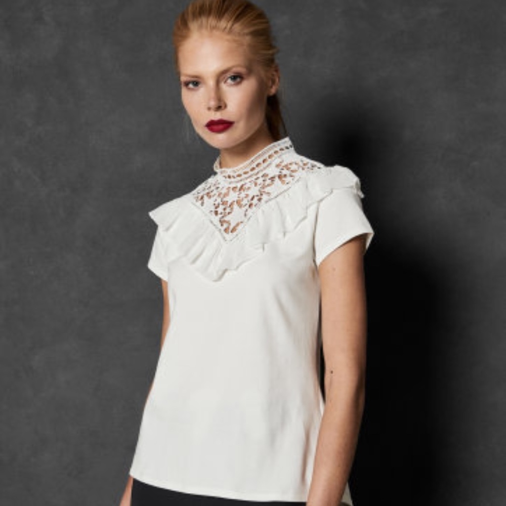 Ted Baker Aurra Joyous Mixed-Media Top